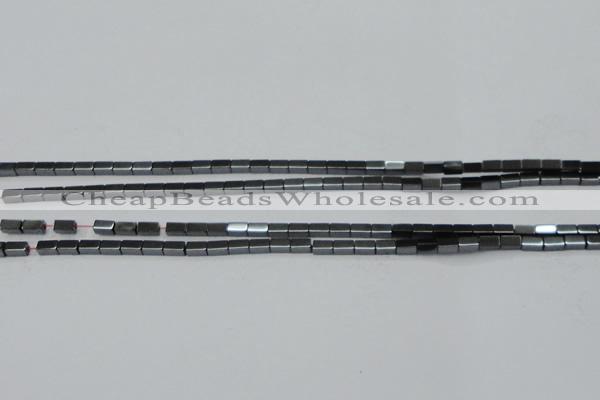 CHE953 15.5 inches 2*4mm cuboid hematite beads wholesale