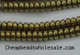 CHE968 15.5 inches 2*4mm rondelle plated hematite beads wholesale