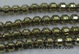 CHE974 15.5 inches 4*4mm plated hematite beads wholesale