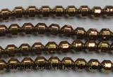 CHE975 15.5 inches 4*4mm plated hematite beads wholesale