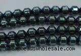 CHE976 15.5 inches 4*4mm plated hematite beads wholesale