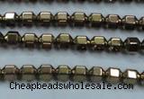 CHE984 15.5 inches 4*4mm plated hematite beads wholesale