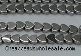 CHE991 15.5 inches 4*4mm heart plated hematite beads wholesale