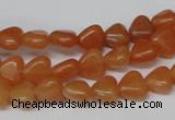 CHG02 15.5 inches 8*8mm heart red aventurine beads wholesale