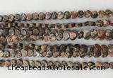 CHG108 15.5 inches 6mm flat heart leopardskin jasper beads wholesale