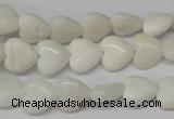 CHG22 15.5 inches 10*10mm heart shell beads wholesale