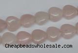 CHG25 15.5 inches 10*10mm heart rose quartz beads wholesale