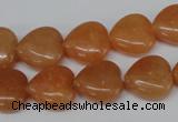 CHG47 15.5 inches 14*14mm heart red aventurine beads wholesale