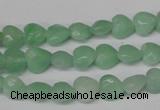 CHG90 15.5 inches 8*8mm faceted heart amazonite beads wholesale