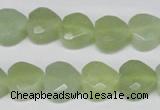 CHG93 15.5 inches 12*12mm faceted heart New jade beads wholesale