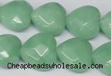 CHG95 15.5 inches 18*18mm faceted heart amazonite beads wholesale