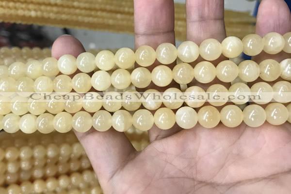 CHJ12 15.5 inches 8mm round honey jade beads wholesale