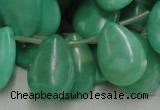 CHM10 16 inches 18*25mm flat teardrop green hemimorphite beads wholesale