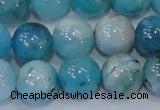 CHM205 15.5 inches 14mm round blue hemimorphite beads wholesale