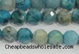 CHM213 15.5 inches 10mm faceted round blue hemimorphite beads