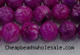 CHM232 15.5 inches 12mm round dyed hemimorphite beads wholesale