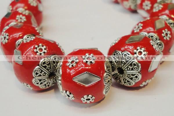 CIB101 17mm round fashion Indonesia jewelry beads wholesale