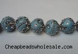 CIB123 19mm round fashion Indonesia jewelry beads wholesale