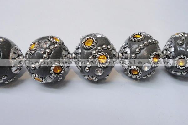 CIB124 19mm round fashion Indonesia jewelry beads wholesale