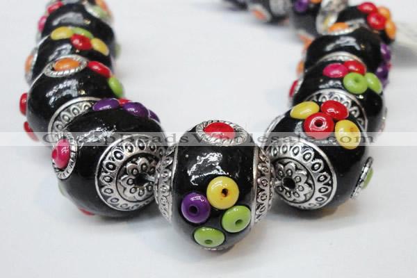 CIB154 21mm round fashion Indonesia jewelry beads wholesale