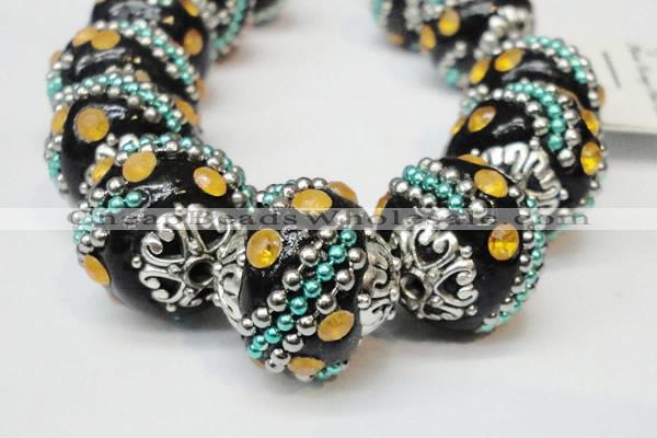 CIB180 18mm round fashion Indonesia jewelry beads wholesale