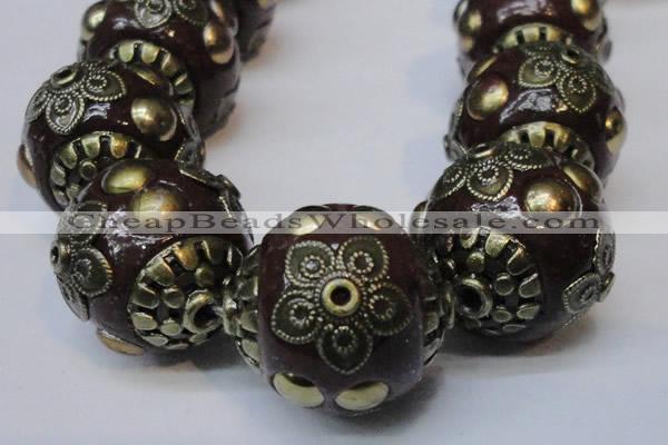 CIB225 18mm round fashion Indonesia jewelry beads wholesale