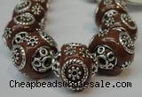 CIB282 16*16mm rondelle fashion Indonesia jewelry beads wholesale