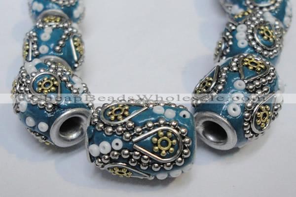 CIB301 15*20mm drum fashion Indonesia jewelry beads wholesale