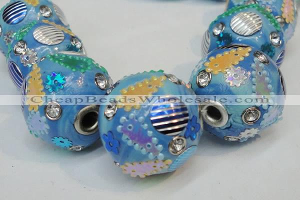 CIB360 23mm round fashion Indonesia jewelry beads wholesale