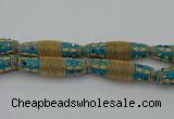 CIB607 16*60mm rice fashion Indonesia jewelry beads wholesale