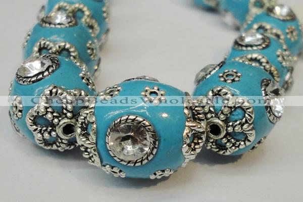 CIB82 16*22mm oval fashion Indonesia jewelry beads wholesale