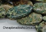 CIJ18 15.5 inches 20*40mm oval impression jasper beads wholesale