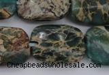 CIJ72 15.5 inches 12*16mm rectangle impression jasper beads wholesale