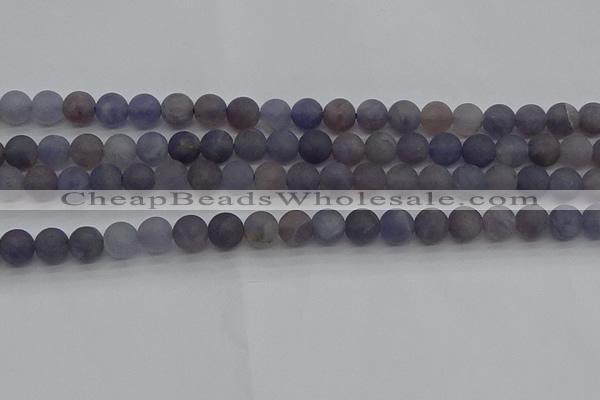 CIL109 15.5 inches 6mm round matte iolite gemstone beads