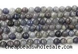 CIL119 15.5 inches 8mm faceted round iolite gemstone beads