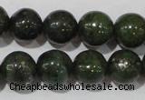 CIS02 15.5 inches 8mm round green iron stone beads wholesale