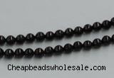 CJB01 16 inches 4mm round natural jet gemstone beads wholesale