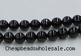 CJB02 16 inches 6mm round natural jet gemstone beads wholesale