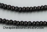 CJB09 16 inches 4*6mm rondelle natural jet gemstone beads wholesale