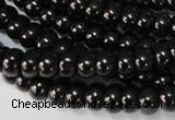 CJB48 15.5 inches 4*6mm rondelle natural jet gemstone beads