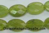 CKA118 15.5 inches 15*20mm faceted oval Korean jade beads