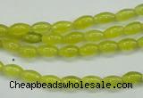 CKA15 15.5 inches 4*6mm rice Korean jade gemstone beads