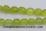 CKA215 15.5 inches 6*8mm nuggets Korean jade gemstone beads