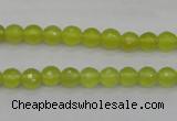 CKA217 15.5 inches 6mm faceted round Korean jade gemstone beads