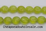 CKA235 15.5 inches 10mm flat round Korean jade gemstone beads