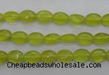 CKA241 15.5 inches 6*8mm oval Korean jade gemstone beads