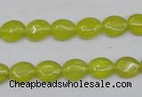 CKA242 15.5 inches 8*10mm oval Korean jade gemstone beads