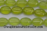 CKA244 15.5 inches 10*14mm oval Korean jade gemstone beads