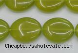 CKA249 15.5 inches 18*22mm oval Korean jade gemstone beads