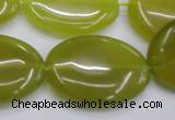 CKA251 15.5 inches 22*30mm oval Korean jade gemstone beads